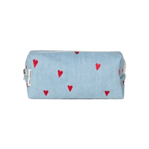 Studio Noos – Pouch „DENIM HEARTS“, denim