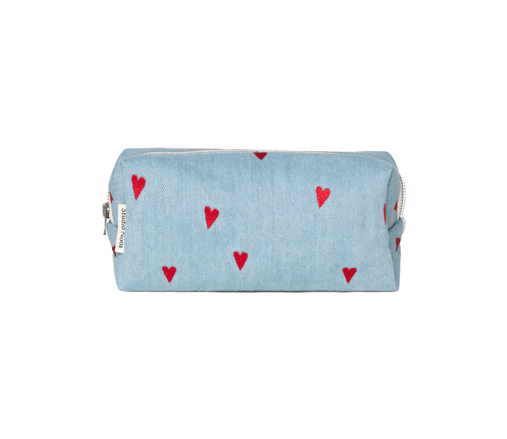 Studio Noos – Pouch „DENIM HEARTS“, denim – Bild 2