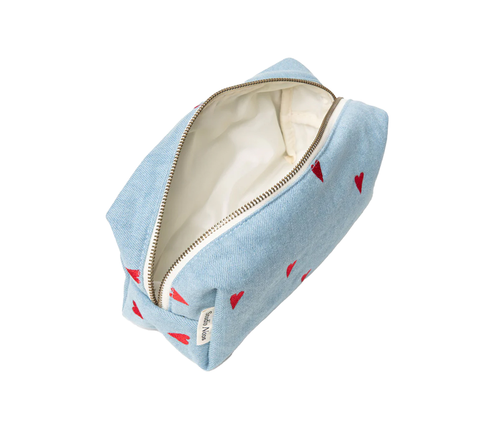 Studio Noos – Pouch „DENIM HEARTS“, denim – Bild 4