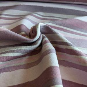 Sommersweat, Streifen Taupe / Altrosa