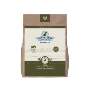 Lakefields Trockenfutter, WILD mit Pastinaken, Karotten & Heidelbeeren, getreidefreies Alleinfutter, im Steinofen gebacken (2,5kg)