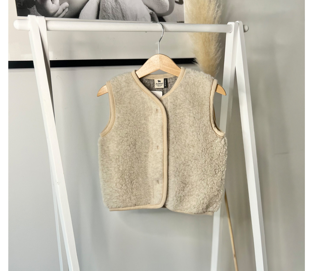 Alwero – Weste „TYB“ Adult, SAND BROWN, Biowolle – Bild 2