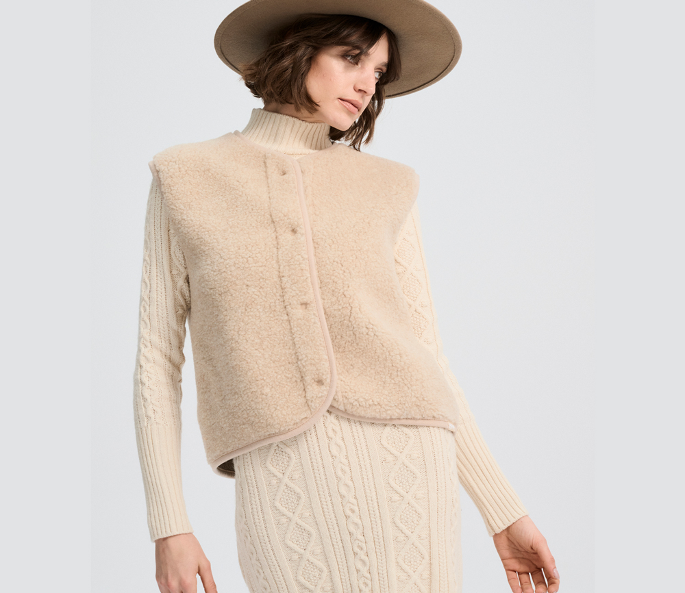 Alwero – Weste „TYB“ Adult, SAND BROWN, Biowolle – Bild 5