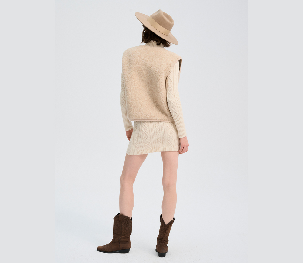 Alwero – Weste „TYB“ Adult, SAND BROWN, Biowolle – Bild 6