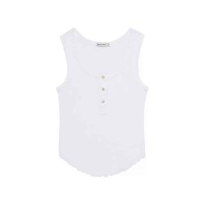 The New Society – Tank Top „ROSANNA“, white, Biobaumwolle