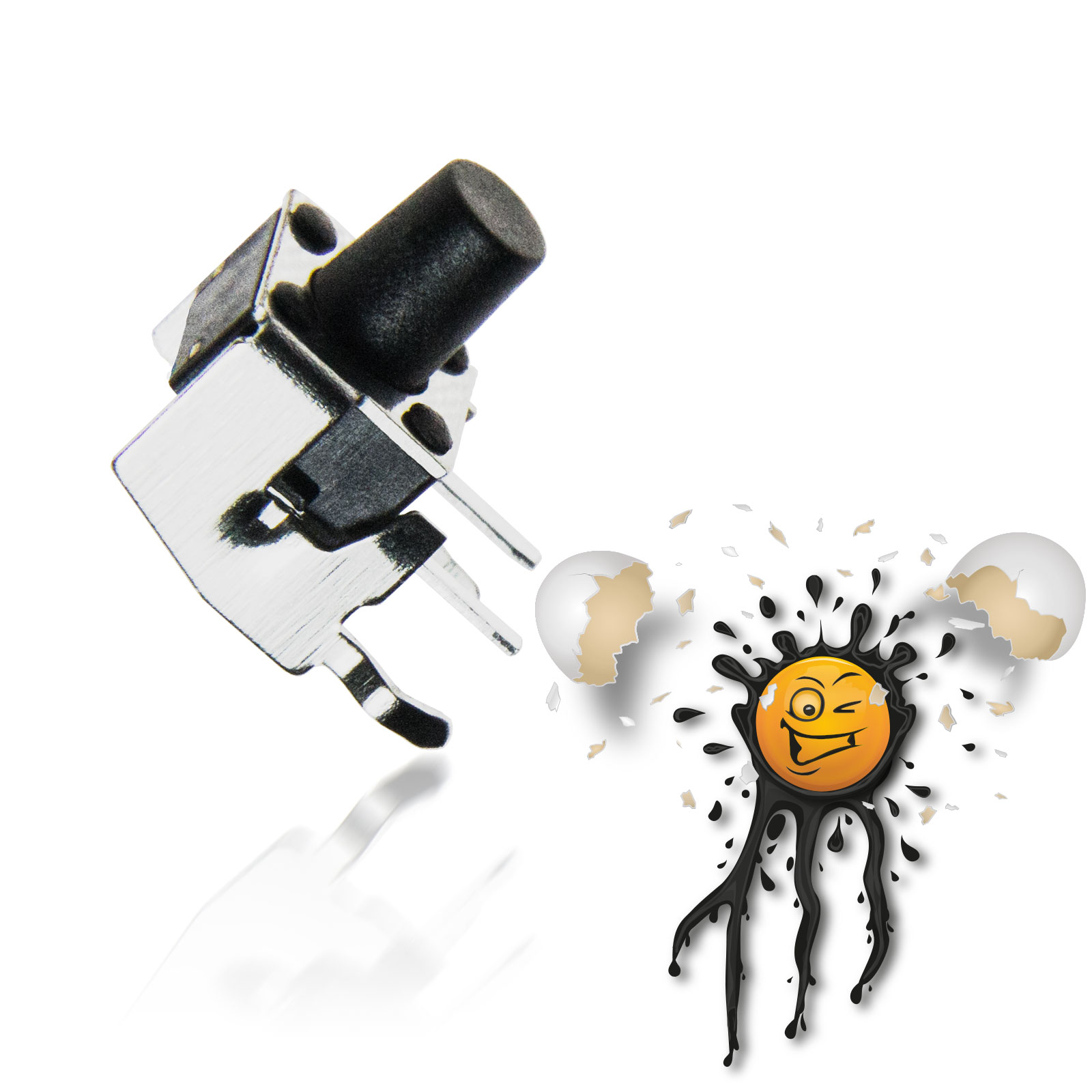 5 Stück DIY 90° right angle Mini Taster 4-polig 6×6 mm 8 mm – Bild 4