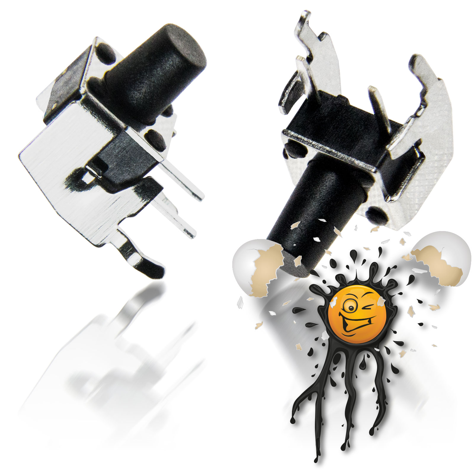 5 Stück DIY 90° right angle Mini Taster 4-polig 6×6 mm 8 mm – Bild 3