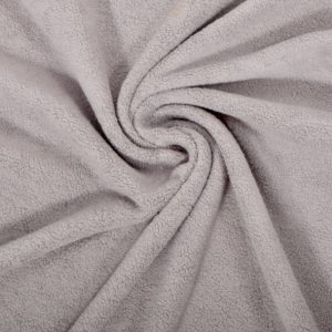 Sweatshirtstoff, Teddystoffoptik, dehnbar, weich und kuschelig – Grau