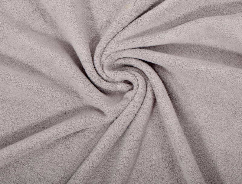 Sweatshirtstoff, Teddystoffoptik, dehnbar, weich und kuschelig – Grau