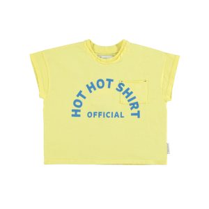 PiuPiuChick – T-Shirt „ICE CREAM“, yellow, Biobaumwolle