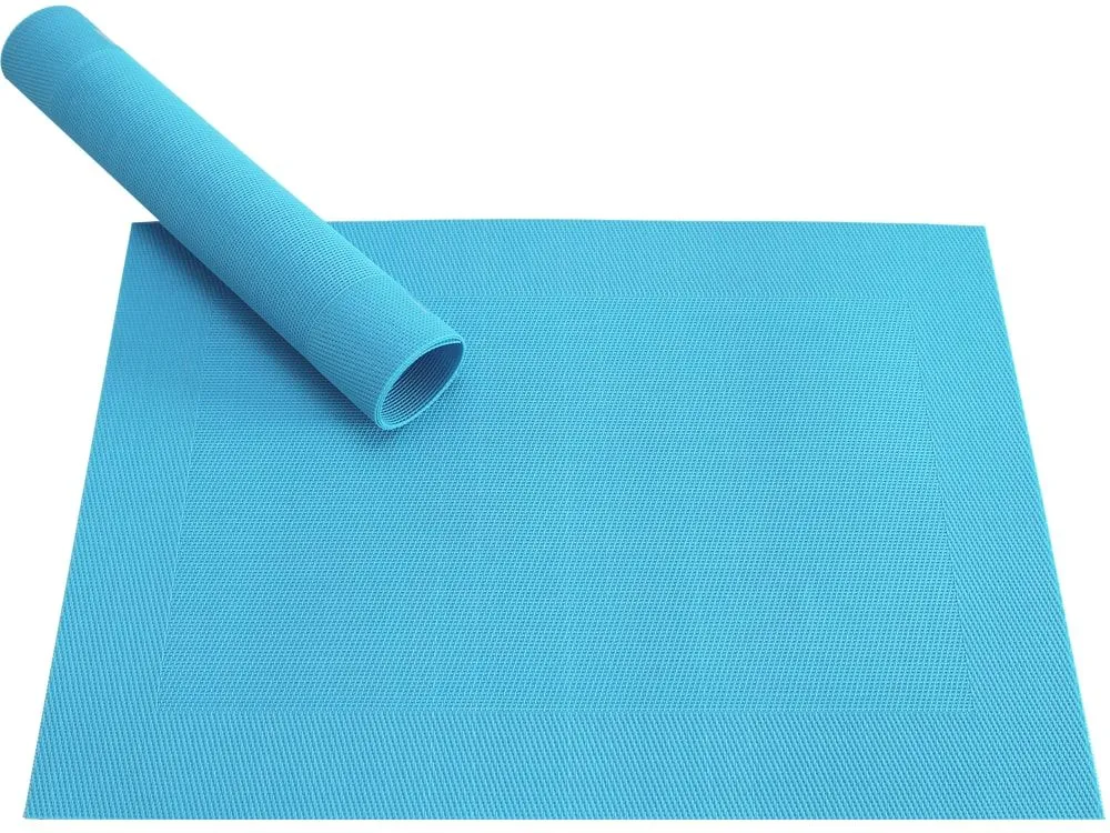 Tischset Platzset BORDA B-WARE hellblau türkis 1 Stk. Kunststoff gewebt abwaschbar – Bild 2