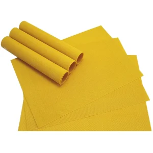 Tischset Platzset BORDA Platzmatten 6 Stk gelb gewebt Kunstst. 46×33 cm