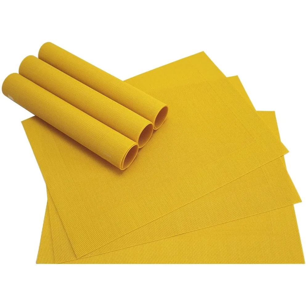 Tischset Platzset BORDA Platzmatten 6 Stk gelb gewebt Kunstst. 46×33 cm – Bild 2