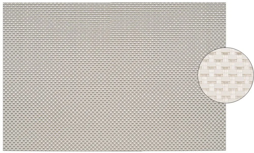 Tischset Platzset ELEGANCE weiß gewebt 1 Stk. abwaschbar 45×30 cm Kunststoff