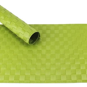 Tischset Platzset MODERN grün hellgrün geflochten Kunststoff 1 Stk. 45×30 cm
