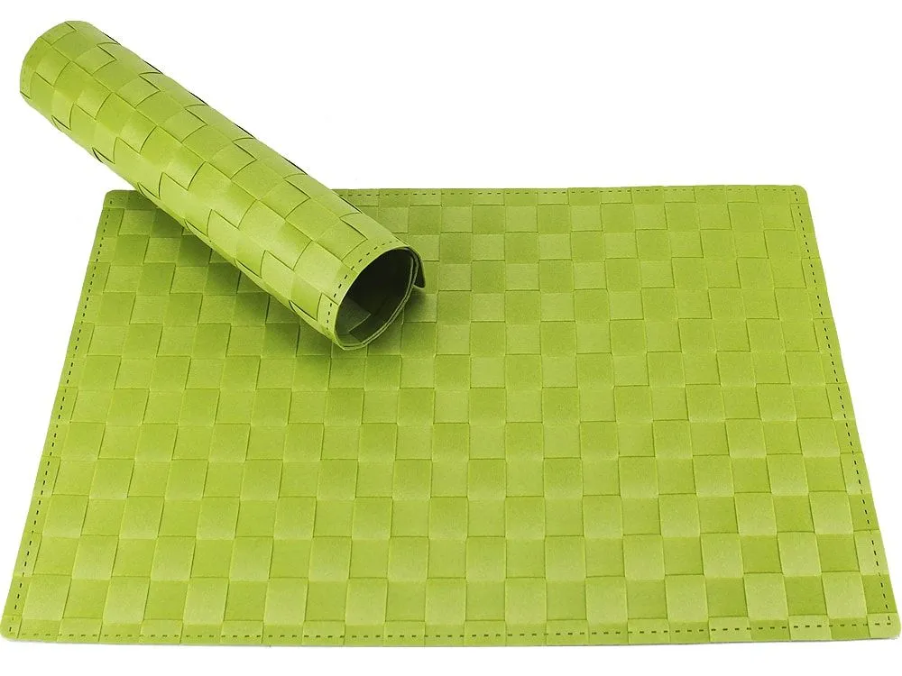 Tischset Platzset MODERN grün hellgrün geflochten Kunststoff 1 Stk. 45×30 cm