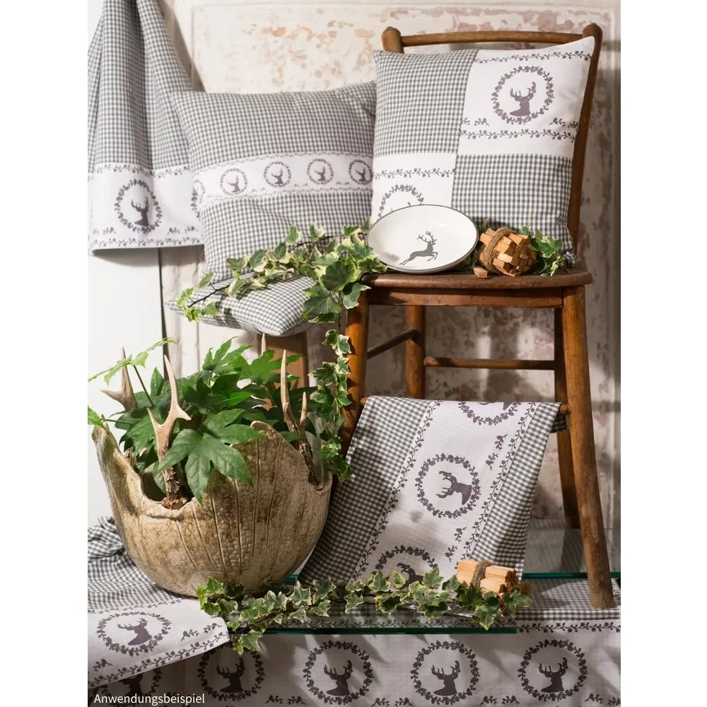 Topflappen Landhaus Premium Stil RESI Hirsch Motiv & kariert Untersetzer 3 Farben – Bild 7