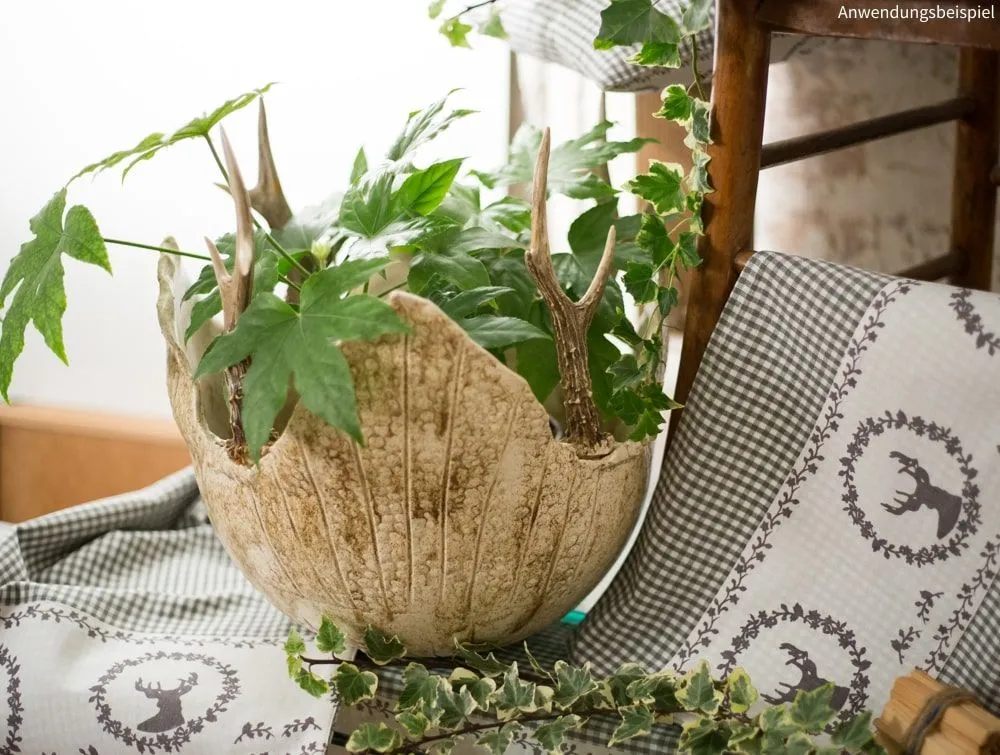 Topflappen Landhaus Premium Stil RESI Hirsch Motiv & kariert Untersetzer 3 Farben – Bild 8