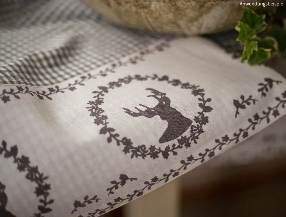 Topflappen Landhaus Premium Stil RESI Hirsch Motiv & kariert Untersetzer 3 Farben – Bild 9