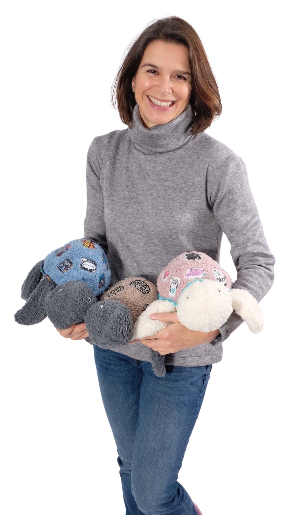 Stoffpaket Schildkröte Romea / Stoff für 2 Kuscheltiere – Grau Leo – Bild 8