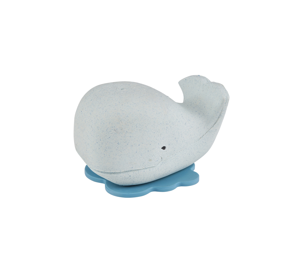 HEVEA – Badespielzeug Wal, Naturkautschuk, Upcycled, Blue