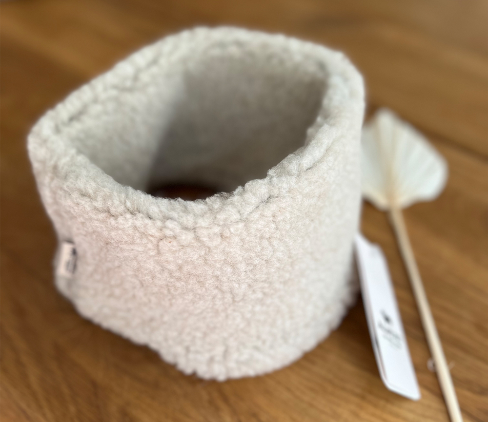 Alwero – Stirnband / Halswärmer VOVO, Sandy Brown, Biowolle, ultra light – Bild 6