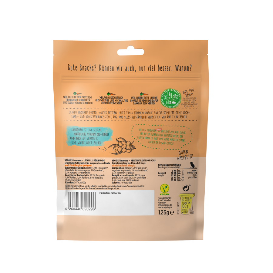 VEGDOG VEGGIES (immune, mit Sanddorn und Curcuma für starkes Immunsystem) – Bild 3