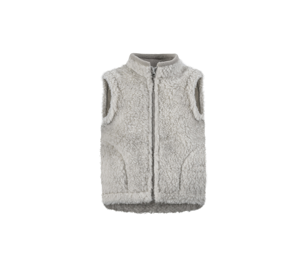 Alwero – Bodywarmer WALKES Junior, Biowolle, light grey