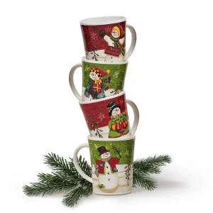 Weihnachtstassen Tassen Becher Kaffeebecher Schneemann 36 Stk. 11cm / 400ml