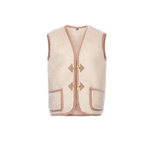 Alwero – Bodywarmer „Alpen“ Adult, Biowolle, BEIGE, Unisex