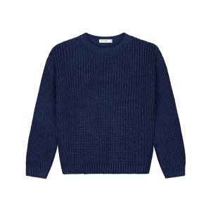 YUKI – Chunky Knit Women, NAVY, Bio Baumwolle