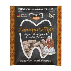 QCHEFS Zahnputzflips, sanfter Crunch für kleine Hunde, Papierverpackung (stoppt Mundgeruch & Zahnstein löst sich)