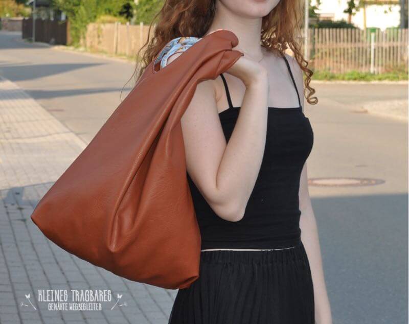 Elastisches Kunstleder, Vintageleder, leicht fallend, Rosa – Bild 7