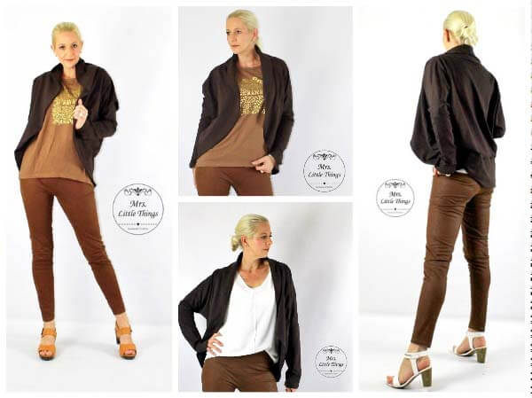 Schnittmuster auf Papier, Bolero, legere Jacke “MELISSA”, Gr. 158 – Damengr. 46 – Bild 8