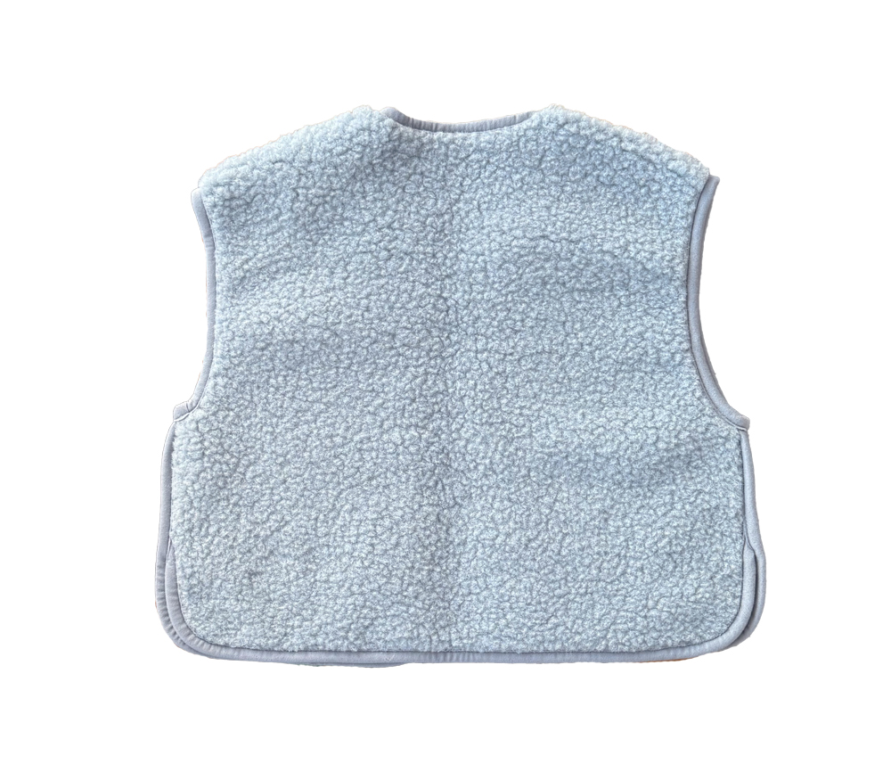 Alwero – Weste „CAMINO“ Adult, ICY BLUE, Biowolle Ultra Light – Bild 5