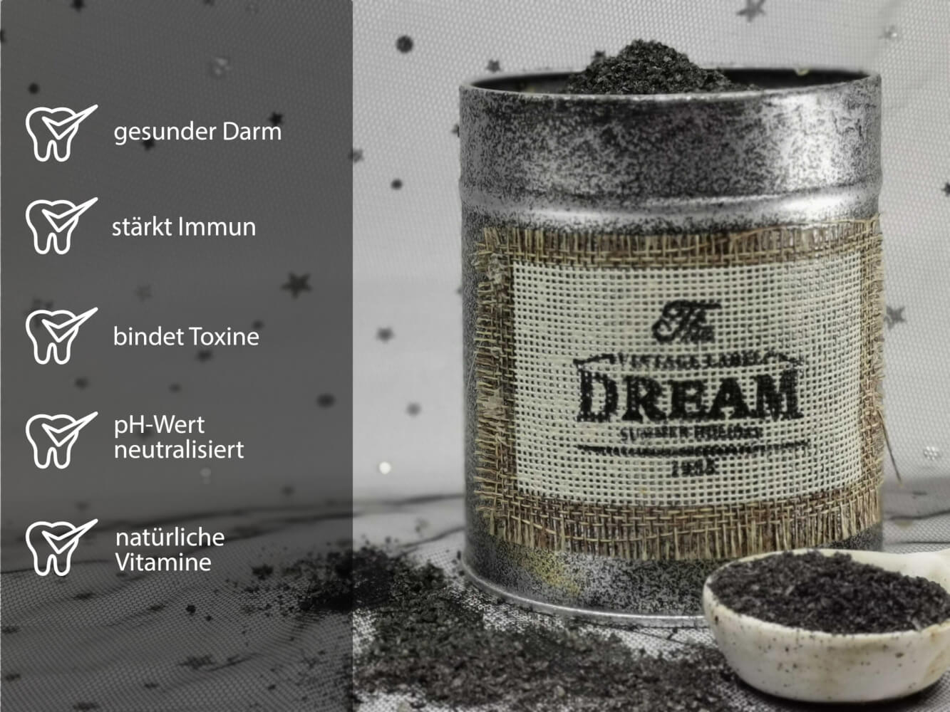 QCHEFS Zahnputzkohle (ZĂ€hne sauber & Darm gesund) â Bild 4