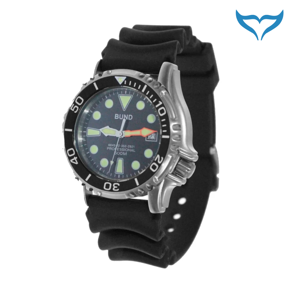 TaucherUhr P10071BUND Professional 500 m schwarz Datum Stainless 22 Poseidon – Bild 2