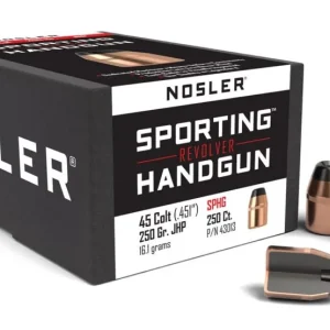 100 Geschosse Nosler Sporting, Cal. 45 (.451″) JHP 16,1g/250gr, zum Sonderpreis!