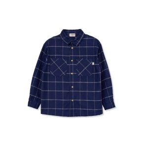 mylittleCOZMO – Flannelhemd SAMUEL, navy