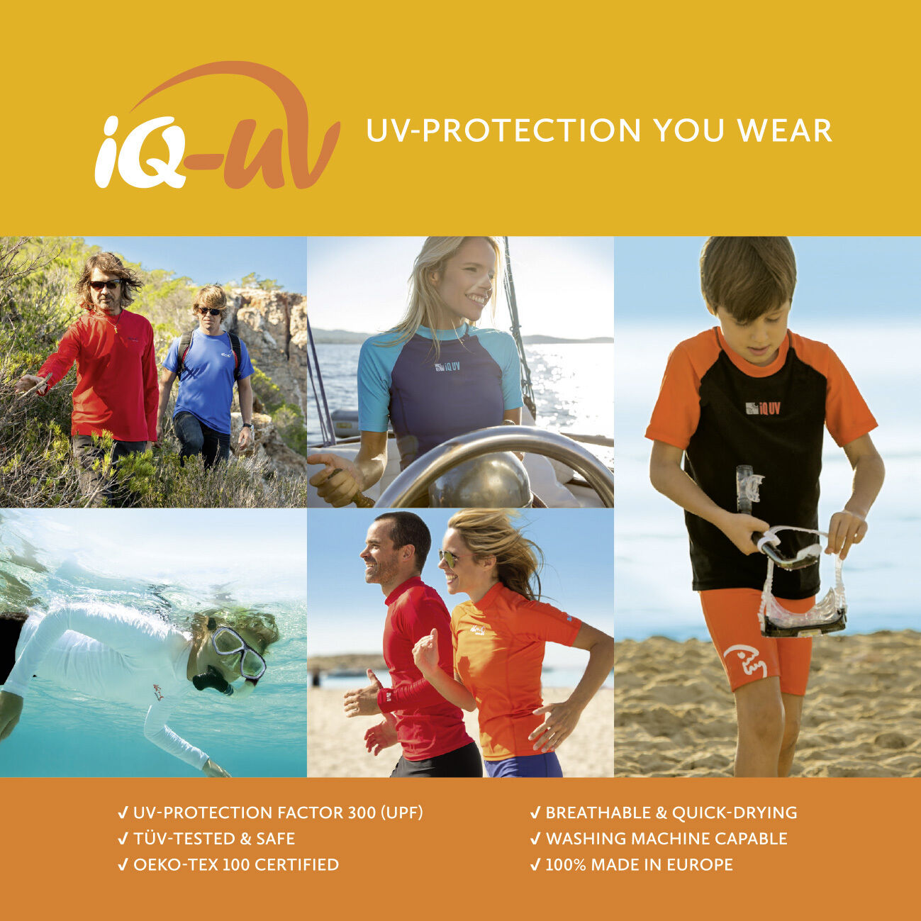 iQ UV 300 Shorts Slim Fit Women Damen XS S M L XL XXL black schwarz Sport Schutz – Bild 9