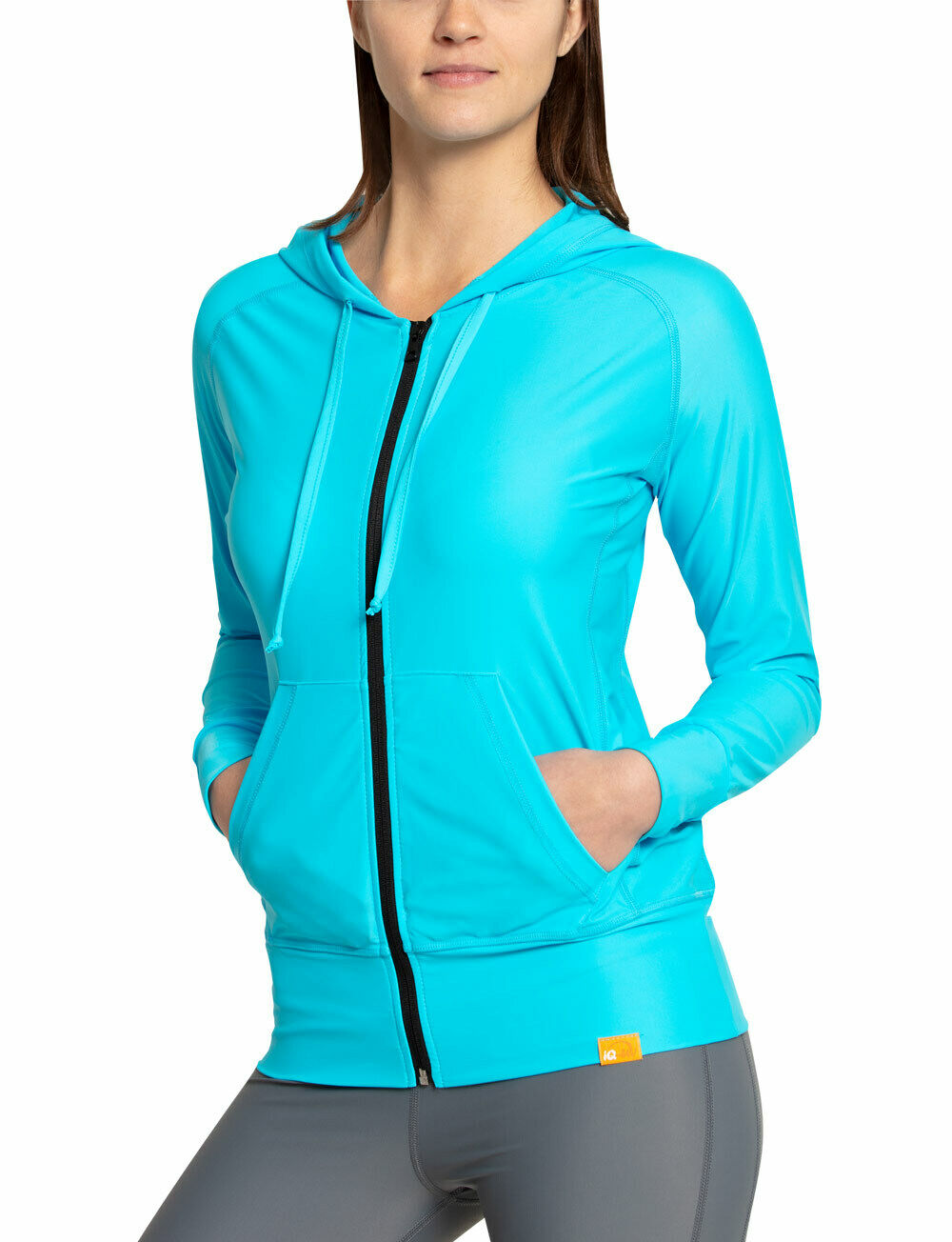 iQ UV 300 UV Kapuzen Jacke Damen Outdoor turquoise türkis M L XL XXL LSF Ladies – Bild 3