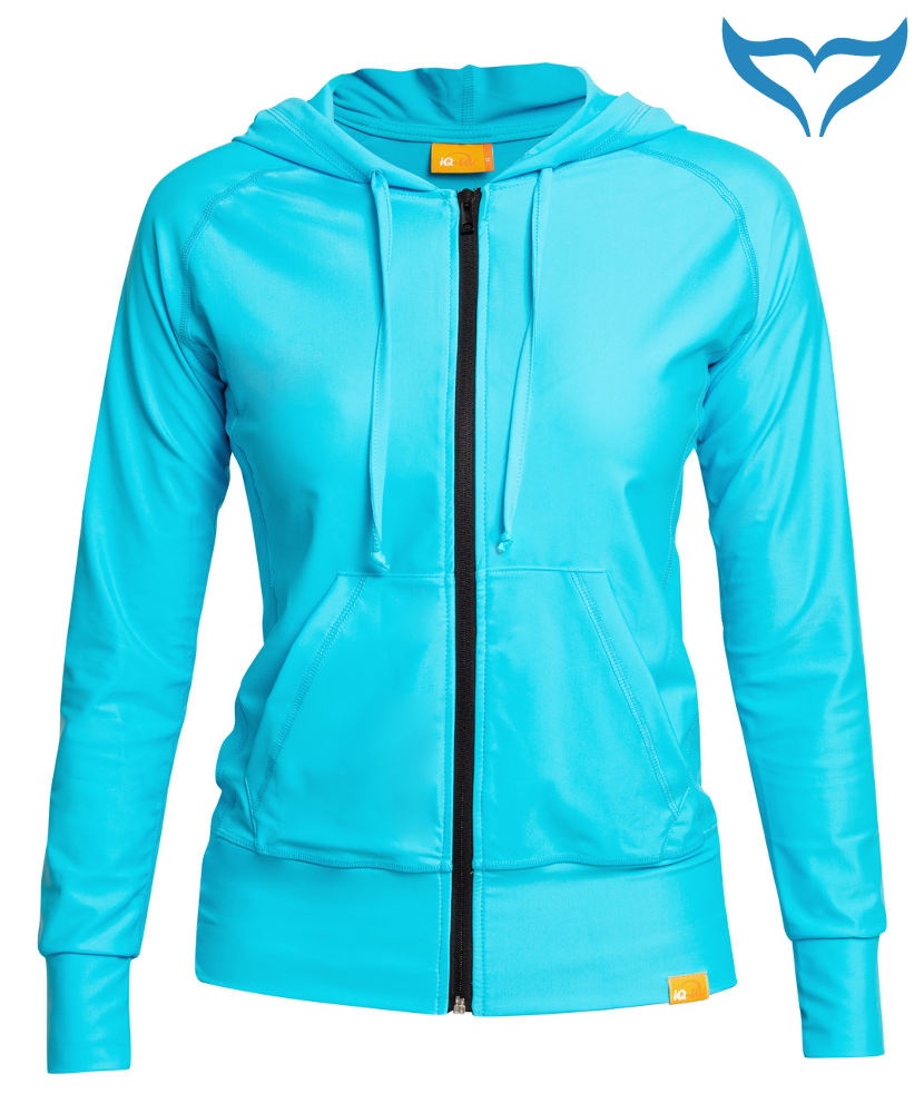 iQ UV 300 UV Kapuzen Jacke Damen Outdoor turquoise türkis M L XL XXL LSF Ladies – Bild 2