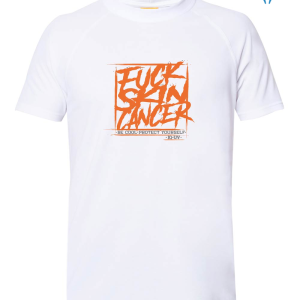 iQ UV 50+ T-Shirt F*ck Skin Cancer white Short M – 3XL weiß Kurzarm Krebshilfe N