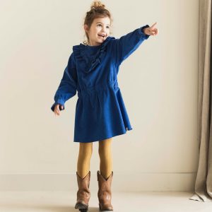 JENEST – Kleid, ROMY, coral blue, Biobaumwolle