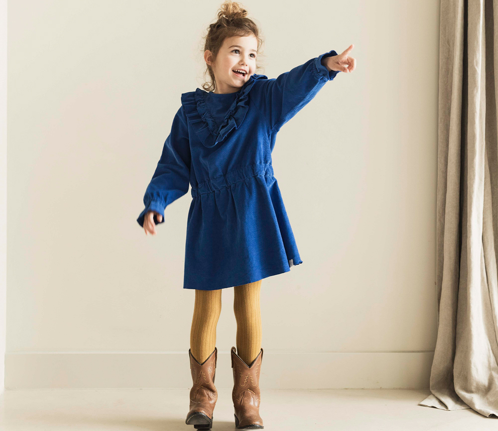 JENEST – Kleid, ROMY, coral blue, Biobaumwolle – Bild 2