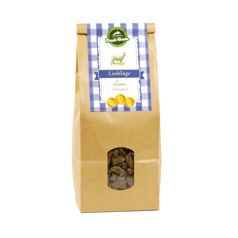 Pauls Beute Leckerlis Lieblinge, 98% Fleischanteil, Lamm, 175g, 500g – Bild 3