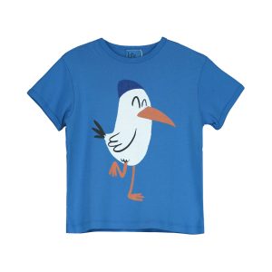 Lötiekids – T-Shirt ‚SEAGULL‘, royal blue, Bio-Baumwolle