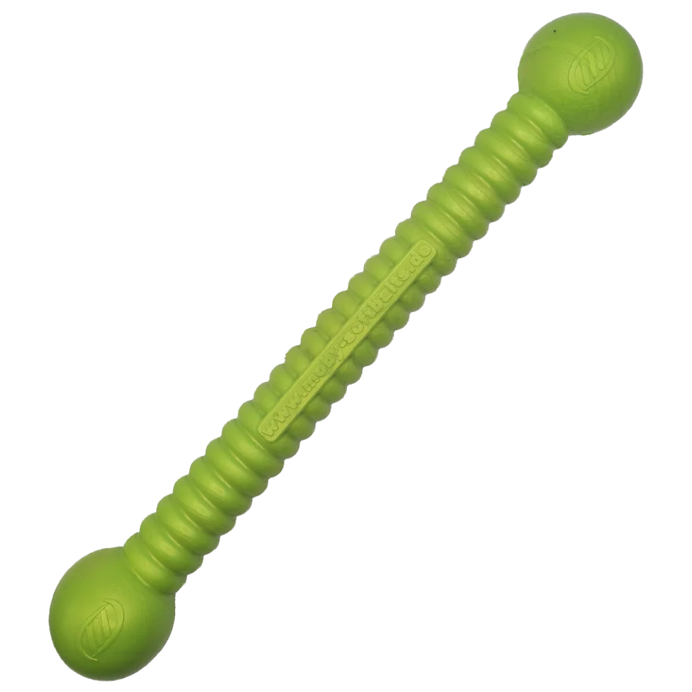 Moby Hundestock, extrem robust, PVC-frei, schwimmt, made in germany, 34,5x5cm, groß (gelb, metallic blau, orange, pink, türkis) – Bild 6