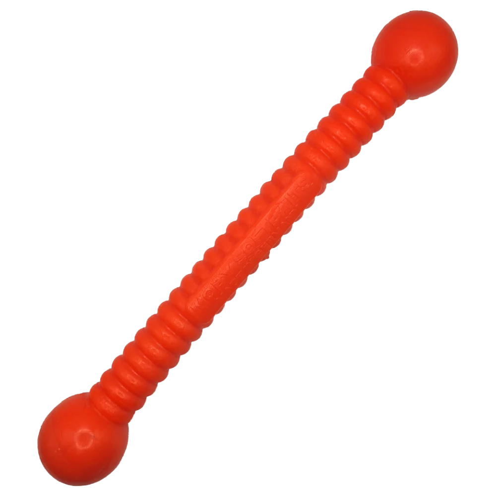 Moby Hundestock, extrem robust, PVC-frei, schwimmt, made in germany, 34,5x5cm, groß (gelb, metallic blau, orange, pink, türkis) – Bild 4