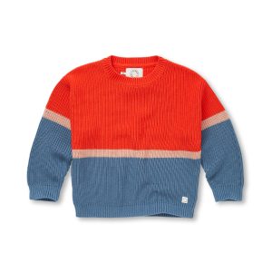 SPROET & SPROUT – Sweater, COLOUR BLOCK, red/blue
